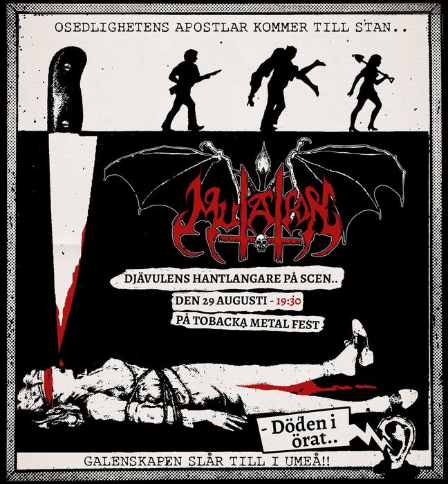 Poster: Mutation at Tobacka Metal Fest, Umeå