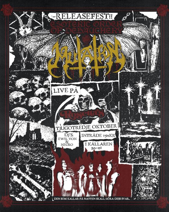 Poster: Esoteric Order of Debauchery release party at Rosetta's